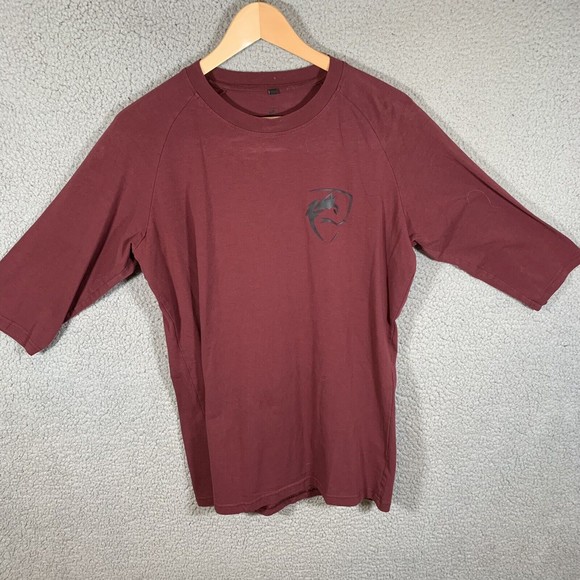 ALPHALETE Mens Red T-Shirt PERFORMANCE Short Sleeve Size Medium - Picture 1 of 6
